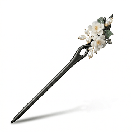 Handmade black sandalwood hairpins and hair accessories - FAZAN